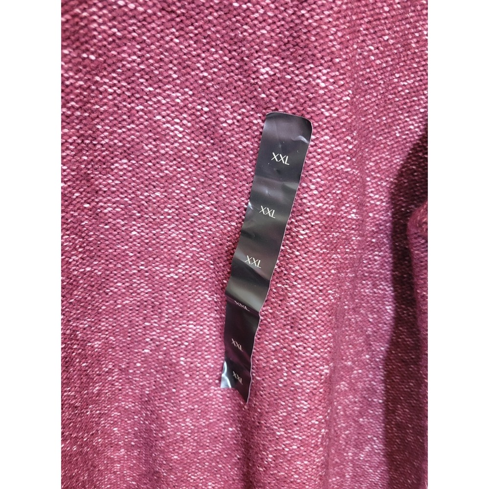 NEW Flaws Banana Republic Sweater Mens XXL Raglan Crewneck Repreve Knit Maroon - Picture 11 of 13